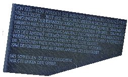 Gedenksteingruppe zur Erinnerung an die Opfer der Zwangssterilisierung im Klinikum Weilmünster während der Zeit des Nationalsozialismus